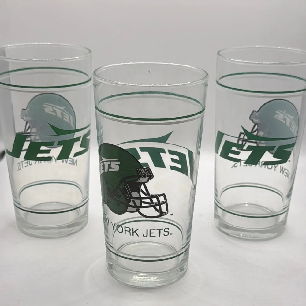 New York Jets Green Glass Tumbler Set